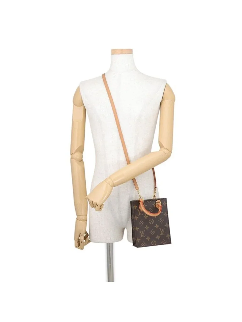 Louis Vuitton Handbag Monogram Petite Sac Plat Mini Bag 2-Way
